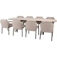 4 Seasons Outdoor Manolo Barolo uitschuifbare dining tuinset 230-290xH75 cm 9 delig keramiek terre Taste 4SO