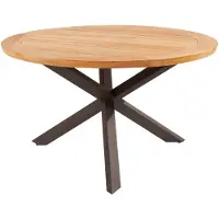 4 Seasons Outdoor Prado dining tuintafel 130x75 cm rond teak terre Taste 4SO