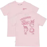 QPI T-shirt met backprint roze Meisjes Katoen Ronde hals Backprint - maat 122/128