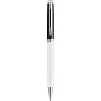 Waterman Hémisphère Balpen | Zwarte en Witte lak met palladium-gecoate afwerkingen | medium punt | met Geschenkdoos