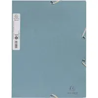Exacompta AutentiK 3-klepsmap A4 Blauw, grijs Karton 400 g/m²