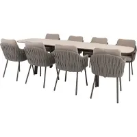 4 Seasons Outdoor Manolo Cannes dining tuinset 230-290x100xH75 cm 9 delig uitschuifbaar keramiek terre Taste 4SO