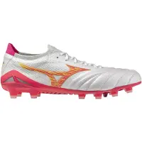 Mizuno Morelia Neo IV Beta Japan Gras Voetbalschoenen (FG) Wit Roze Oranje