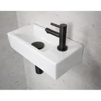 Wiesbaden Fonteinset glans wit color mat zwart