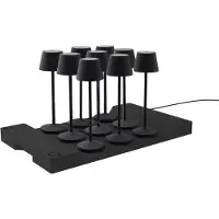 Lumisky Set van 9 tafellampen met voet. H25CM EMILY