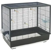 Nobby vogelkooi primo 60 knock down zwart - 80x50x70 cm
