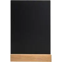 Exacompta 20x Verticale infostandaard in kunstlei met houten voet A5 - Zwart - 85240D