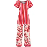 Ringella Bontgekleurde pyjama paisley strepen | Maat 48