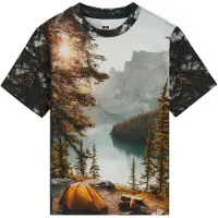 We fashion Shirt opaal / donkerbruin / goudgeel / lichtgrijs