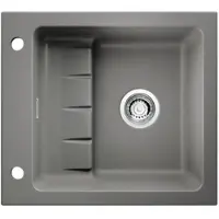 NABER PickUP - Keramische Spoelbak - kleur LAVA - met dubbele bodem - met Waste
