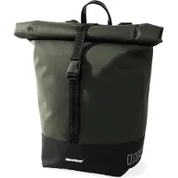 URBAN PROOF Gerecyclede enkele fietstas Rolltop 20 liter 30 x 15 x 42 cm - Groen
