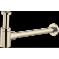 Plieger designbekersifon verkort rond 5/4" m. muurbuis 32mm en rozet inox