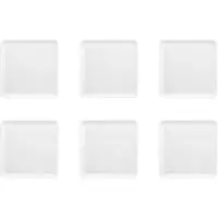 Medard de Noblat - Yaka White - Vierkant Dinerbord 25.5x25.5 cm - 6 delig - Porselein