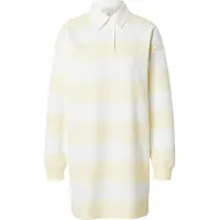 Calvin Klein Jeans Jurk pasteelgeel / wit