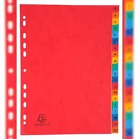 Exacompta 5x Tabbladen in glanskarton 225g - bedrukte tabs - 20 tabs - A tot Z - A4 - Geassorteerd - 4803Z