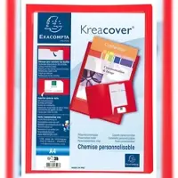 Exacompta 30x KreacoverPersonaliseerbare Presentatiemap - soepele PP - A4 - Rood - 43503E