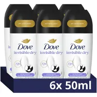 Dove Advanced Care Invisible Dry Anti-Transpirant Deodorant Roller - 6 x 50 ml