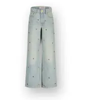 Vingino Meisjes Jeans Cassie Hearts - Lichtblauw - Maat 164