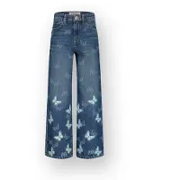 Vingino Extra Wide Leg Jeans Cassie Butterfly Meisje Blauw 110