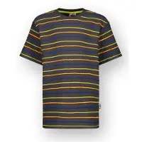 Vingino T-shirt zwart Jongens Katoen Ronde hals Streep - maat 176