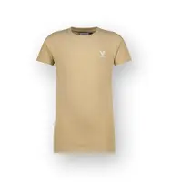 Vingino T-shirt zand Beige Jongens Stretchkatoen Ronde hals Effen - maat 176