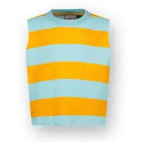 Vingino T-shirt Icon-stripe top Meisje Blauw 104