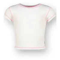 Vingino T-shirt Basic-Crop Rib Tee Meisje Wit 176