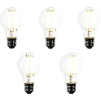 LUEDD Set van 5 E27 dimbare LED lampen A60 helder 7.2W 1521 lm 3000K