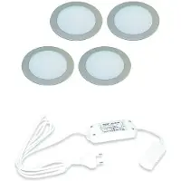 Hera FR-68 Led set van 4 spots 24V/30W RVS look