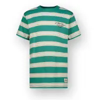 Vingino gestreept T-shirt groen Jongens Katoen Ronde hals Streep - maat 140