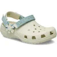 Crocs Classic Denim Flower Adjustable Backstrap Klompen