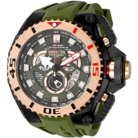 Invicta Sea Hunter 49629 Heren Horloge - Quartz Uurwerk - Roestvrij Staal met groene Wijzerplaat - 57mm