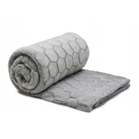 Domarex Zachte Grijze Microvezel Plaid 130x170cm - Warm en Decoratief