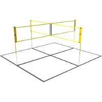 Umbro Sportnet - Spelletjes Set - 168 x 400 CM - 4 Vakken - Volleybalnet - Badminton - Voetvolley - Crossnet - Zwart/Geel