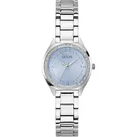 GUESS Analoog horloge 'Charlotte' lichtblauw / zilver