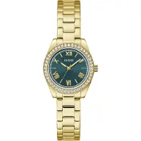 GUESS Analoog horloge 'LUNA' goud / groen