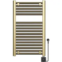 Wiesbaden Elektrische Radiator Elara 76.6x45 Cm Smart Wifi Geborsteld Messing PVD