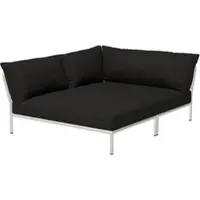 Houe Loungeset Level 2 Cozy Corner Left Frame Muted White Cushion Char