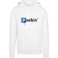 Mister tee Sweatshirt 'Pushin P' kobaltblauw / zwart / wit