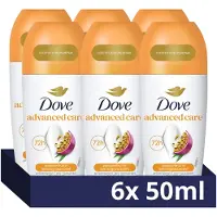 Dove -Anti-Transpirant Deodorant Roller - Passion Fruit & Lemon Grass - 6 x 50 ml