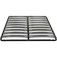 Vente-unique Bedbodem met latten 160 x 200 cm - 2 x 9 latten - Antislip - Zonder poten - Zwart - MONTIANO van YSMÉE