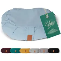 #DoYourYoga - Yoga kussen - »Ganesh« - halve maan meditatiekussen met bio-organische Spelt vulling - 45x30x14 cm - lavendel