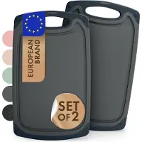 Blumtal Snijplank Kunststof Variera - BPA Vrij - 25 x 15 cm - Grijs - Set van 2