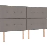 vidaXL LED Hoofdbord Taupe Stof
