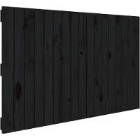 vidaXL Wandhoofdbord 108x3x60 cm massief grenenhout zwart