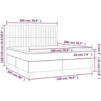 vidaXL Boxspring met matras fluweel donkergroen 180x200 cm