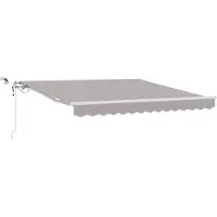 vidaXL Uitschuifbare luifel Lichtgrijs 300 x 250 cm Polyester