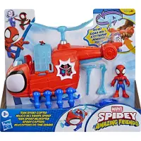 Spidey and his Amazing Friends speelgoed Spidey helikopter met actiefiguur en accessoires.