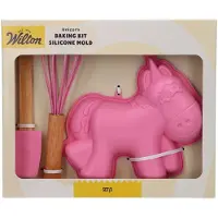 Wilton Baking Kit Silicone Mal - Unicorn - Set/3 - Eenhoorn Bakvorm Siliconen - Garde - Spatel