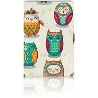B2Ctelecom Samsung Galaxy Tab S7 FE | S7+ | S8+ Flip Case Vrolijke Uilen